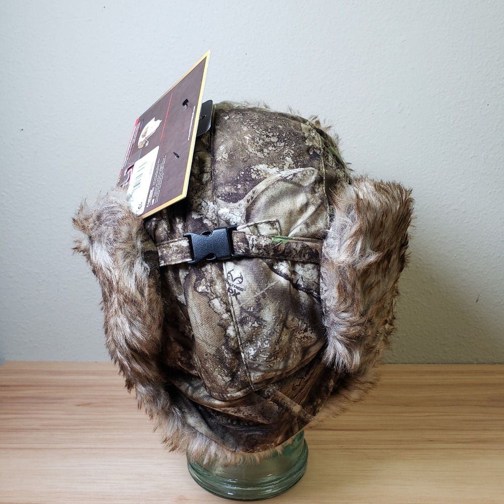 Hot Shot Men's Size L/XL Trapper Hat‎ Real Tree APX Green Camoflauge Winter NWT - Picture 5 of 16